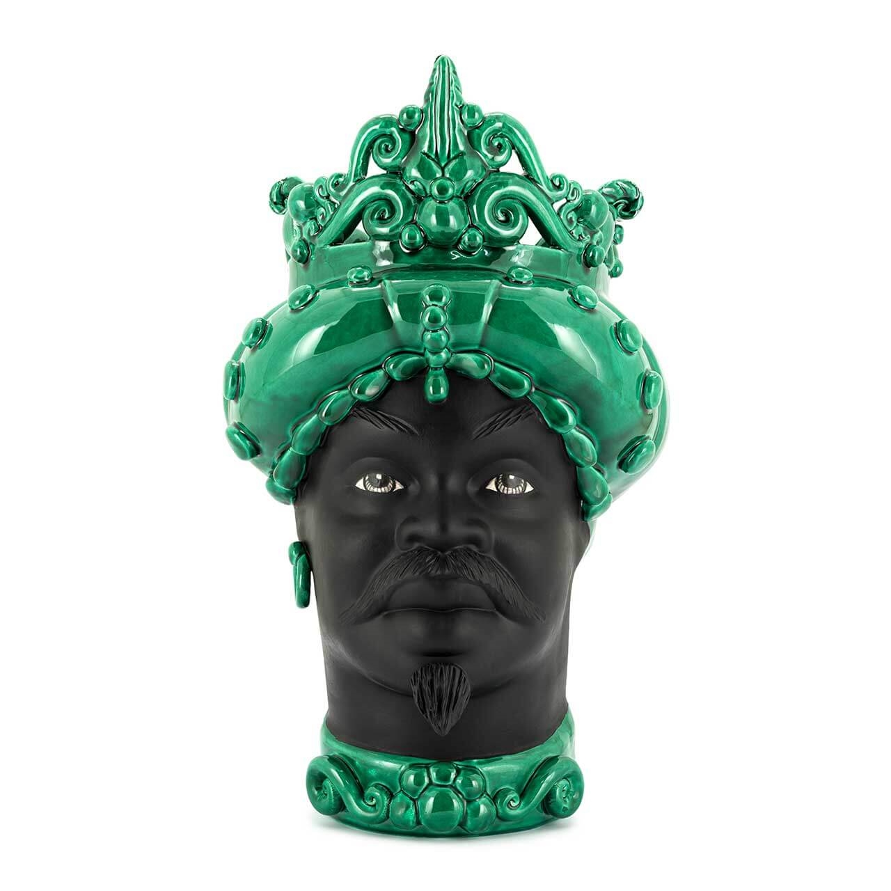 201142-70 ABHIKA ВАЗА MORO MAN MED. МАТ H45 GREEN  - Вид №1