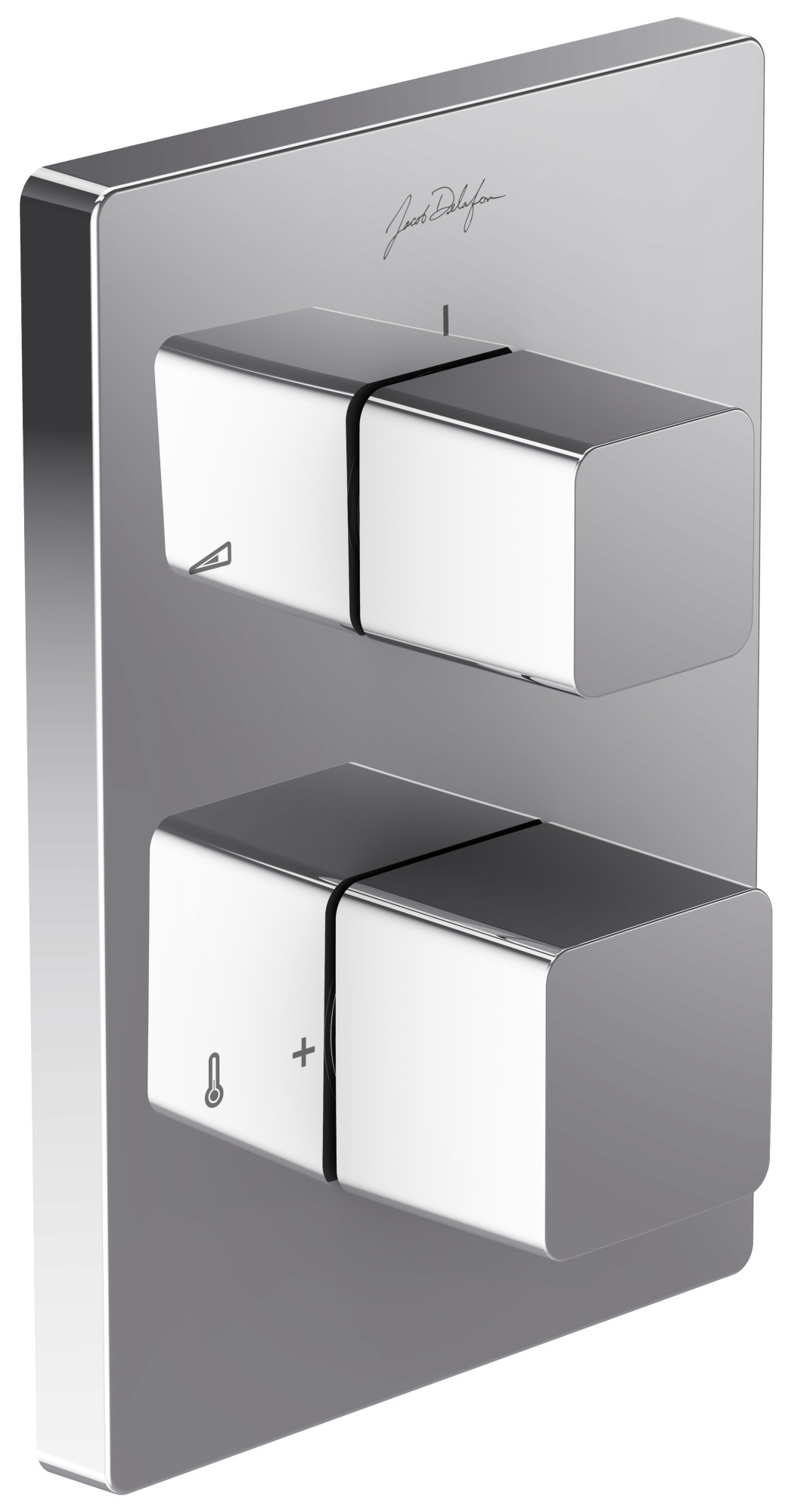 E75387-CP Термостатический смеситель с запорным клапаном - Квадратные ручки JACOB DELAFON MODULO