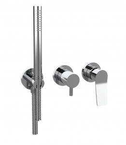 80551 / ADPR Встраиваемый смеситель для душа с подключением и ручной душ с простой установкой внутренней пластины. Bongio Gio2