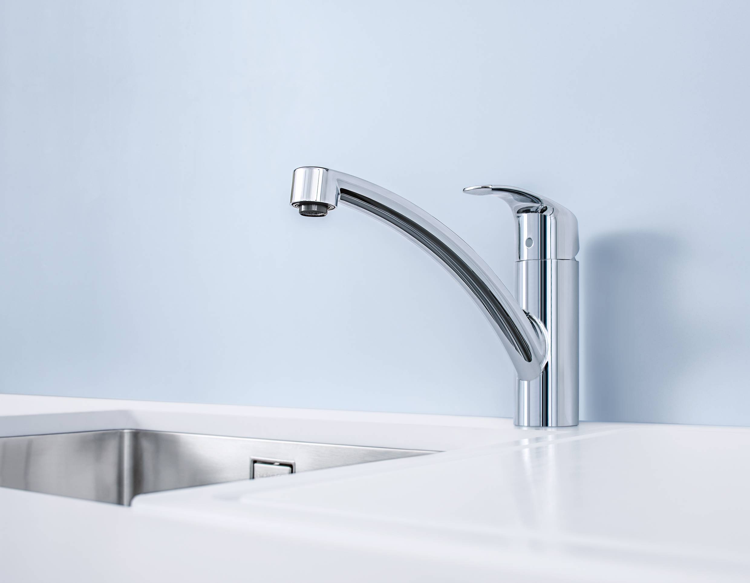 Смеситель для кухни GROHE Eurosmart new с низким изливом, хром (33281002) - Вид №6