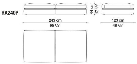 B&B Italia Модульный угловой диван из ткани Richard sun-id-1472345 - Вид №75