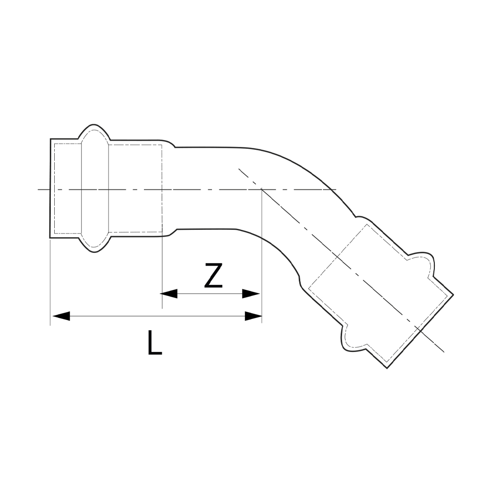 PS50410180000 Отводы Tece  - Вид №1