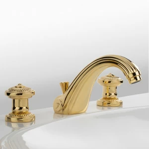 C40-1301 C40-1301 Смеситель для раковины на 3 отверстия БОНРОШ Cristal & Bronze BONROCHE