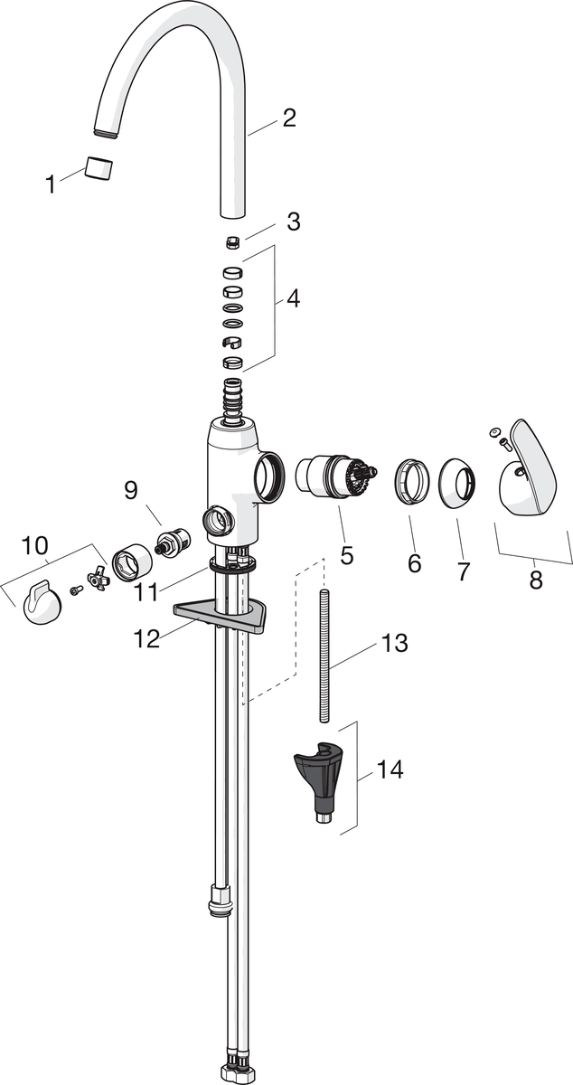 Oras 1029F Смеситель для кухни с клапаном 1029F Safira Хром  - Вид №5