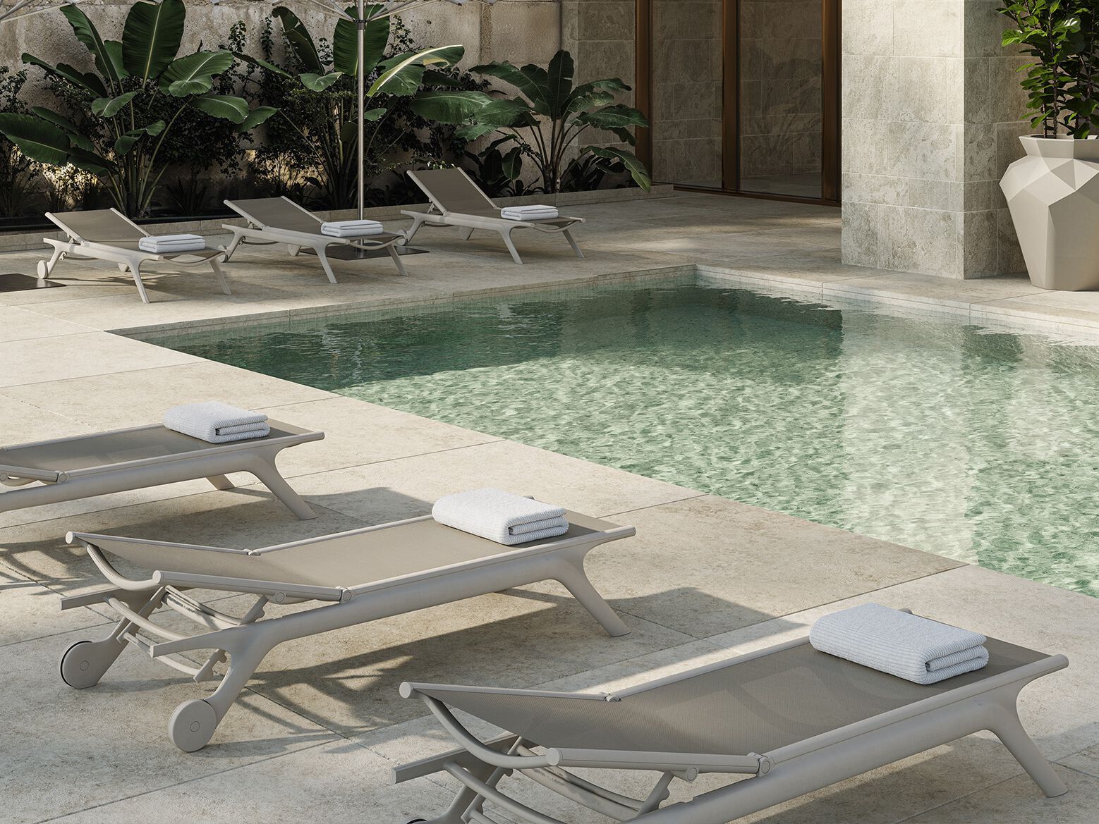 Лежак для сада с колесами Vondom Африка ARCH-00077519 - Вид №8