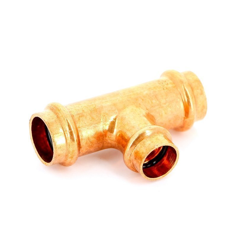 Тройник пресс 22x18x22 медный IBP P513002218022 - Вид №2