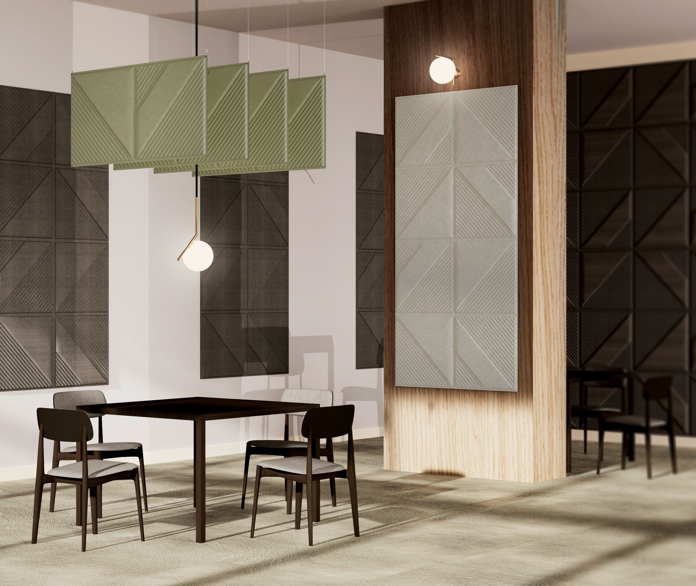 Рециркулированная акустическая панель из полиэфирного волокна Isolspace OBLIQUE ARCH-00052749 - Вид №11