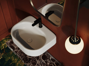 Керамическая подвесная овальная раковина