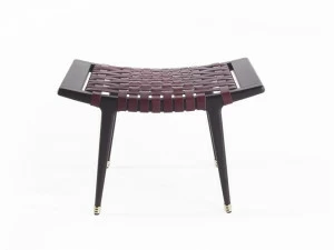 ETRO Home Interiors Табурет из кожи и дерева Dinka E.din.133.a