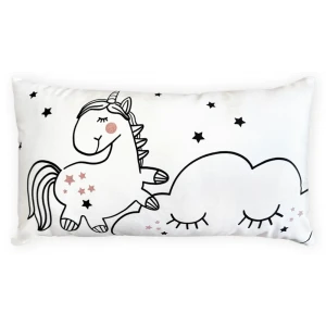 Декоративная подушка SEASONS Единорог 30x50 см белая 89434244