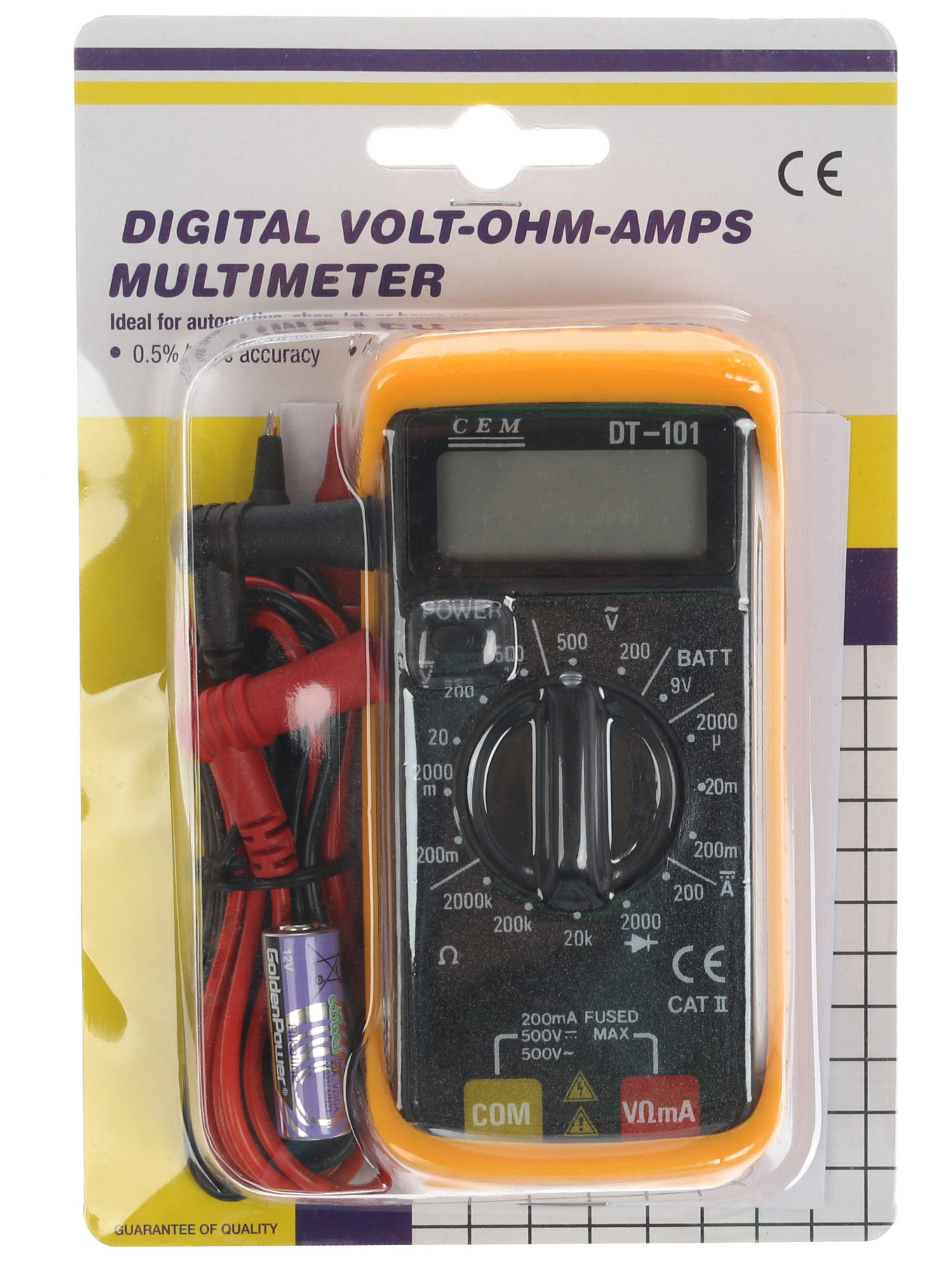 Мультиметр CEM DT-101 1063793 STDN-0151614 - Вид №7