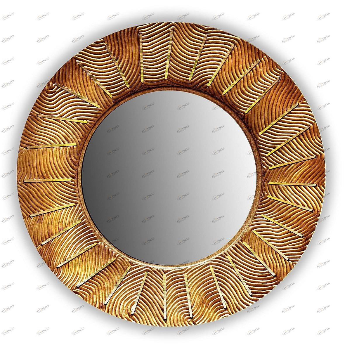 Бронзовое зеркало круглое настенное SUNSHINE IN SHAPE SUNSHINE 00-3860120 Бронза 