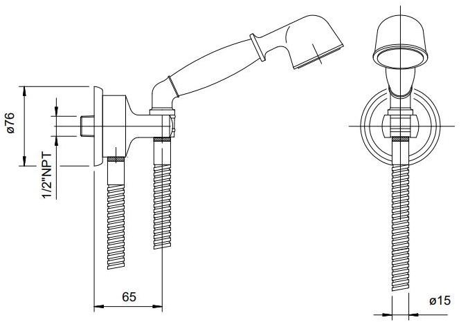 ZAZZERI Смеситель для душа с ручным душем с верхним душем Mille sun-id-1494125 - Вид №1