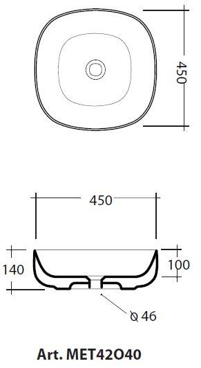 Met42040 Накладная раковина на столешницу  овальная Olympia Ceramica METAMORFOSI - Вид №4
