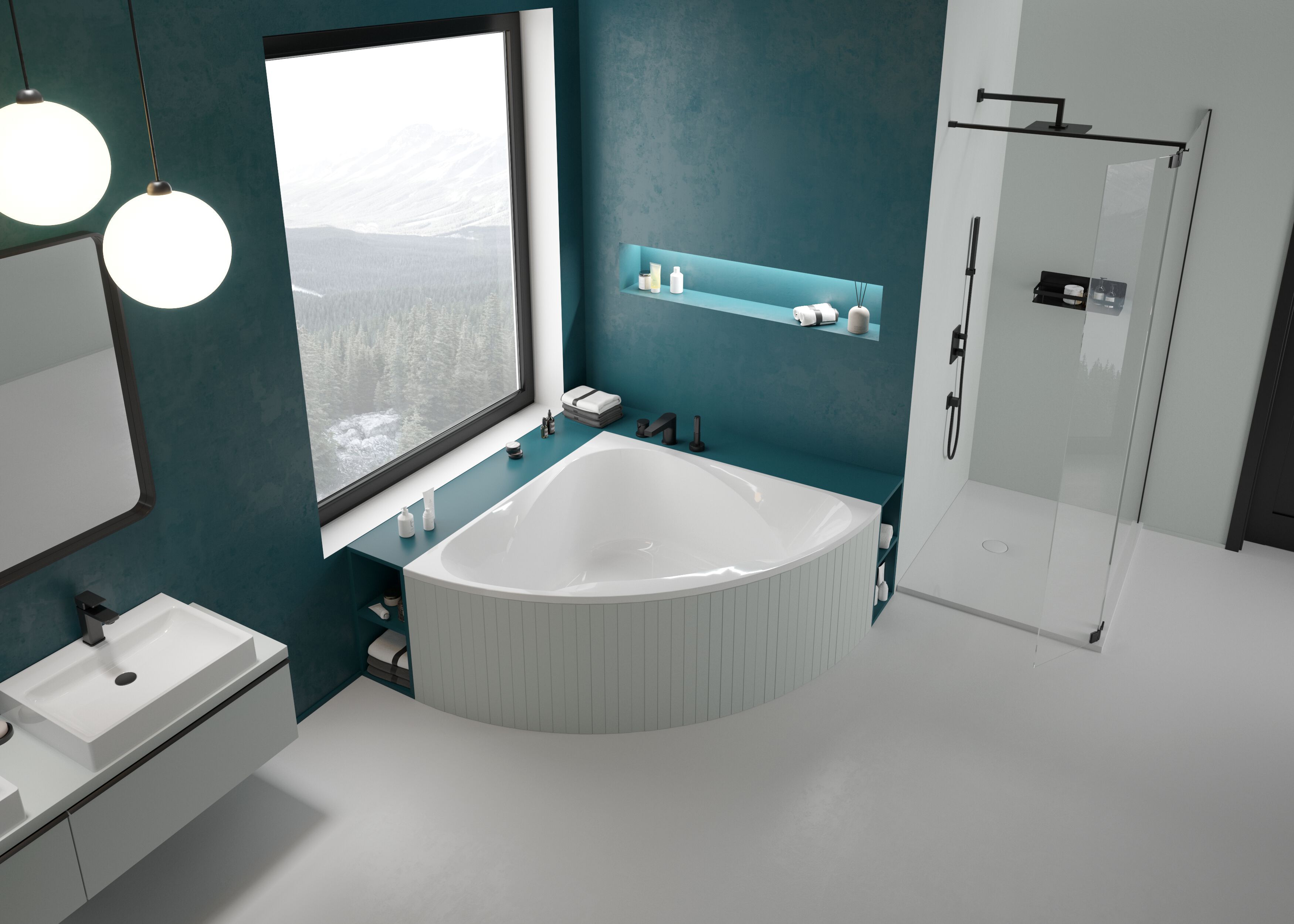 2-местная акриловая угловая ванна HOESCH Spectra ARCH-00149923 - Вид №2