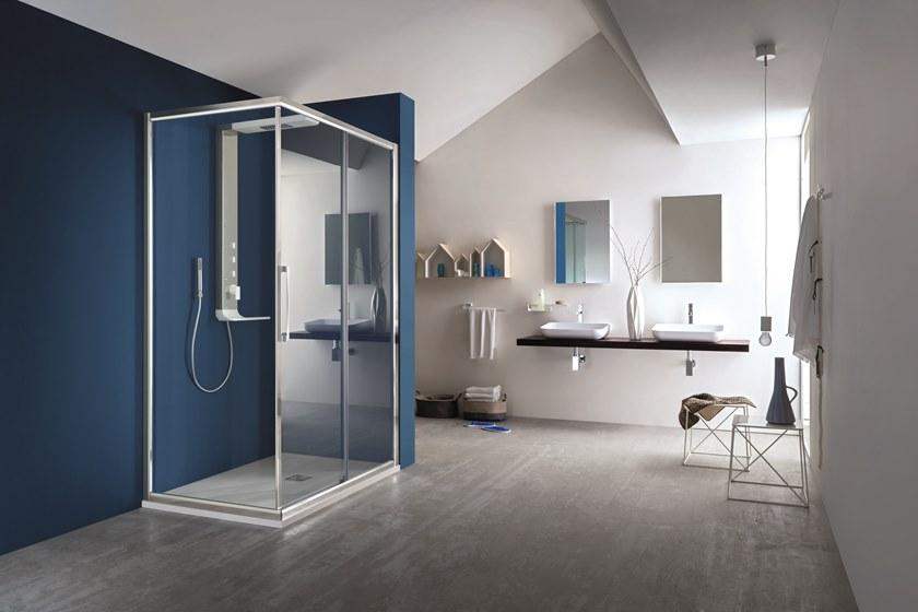 ARBLU Душевой уголок угловой с раздвижной дверцей Perseo sun-id-1417579 - Вид №2