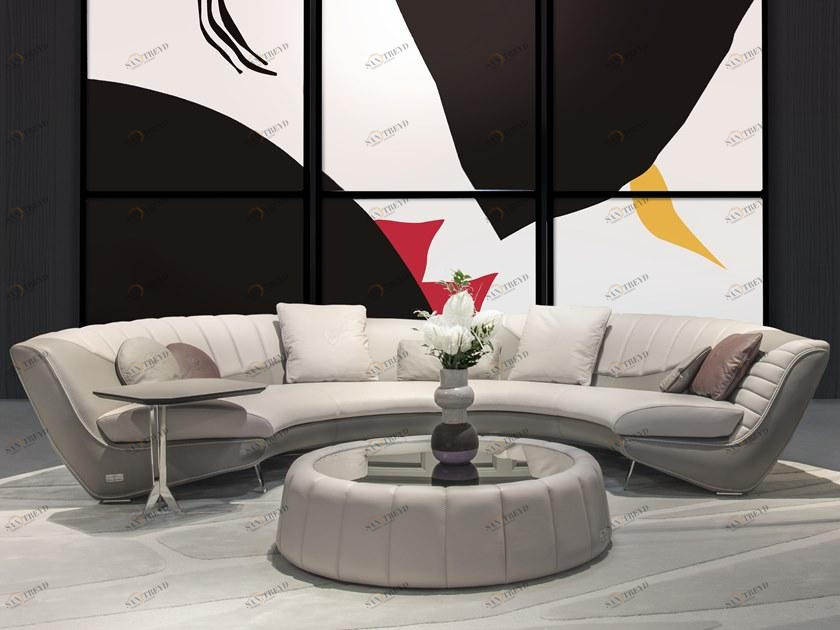 Tonino Lamborghini Casa Изогнутый кожаный диван Toledo sun-id-1386664