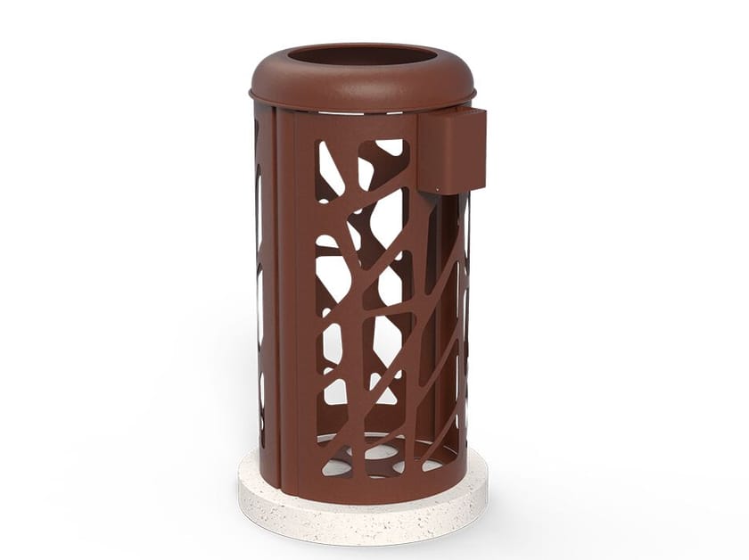 Корзина для мусора из оцинкованного листового металла с пепельницей DIMCAR MAORI ARCH-00128929