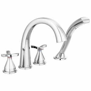 T47776 Римская ванна с четырьмя отверстиями Delta Faucet Stryke Хром
