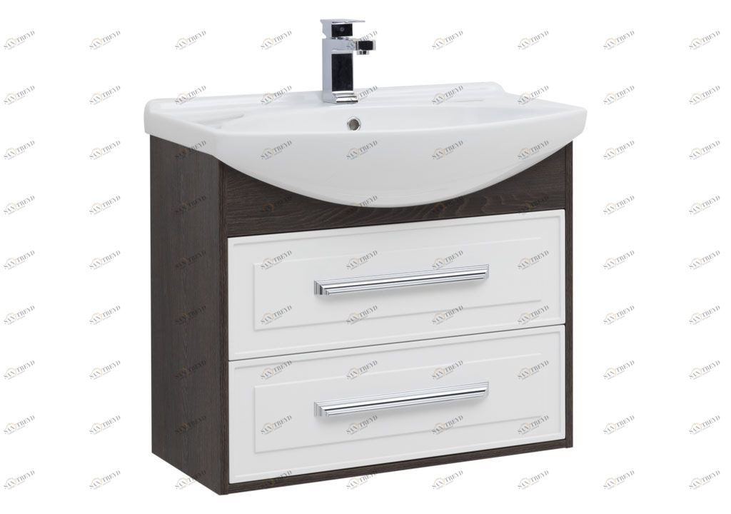Тумба под раковину Aquanet Остин 75 дуб кантербери/белый sun-id-270618