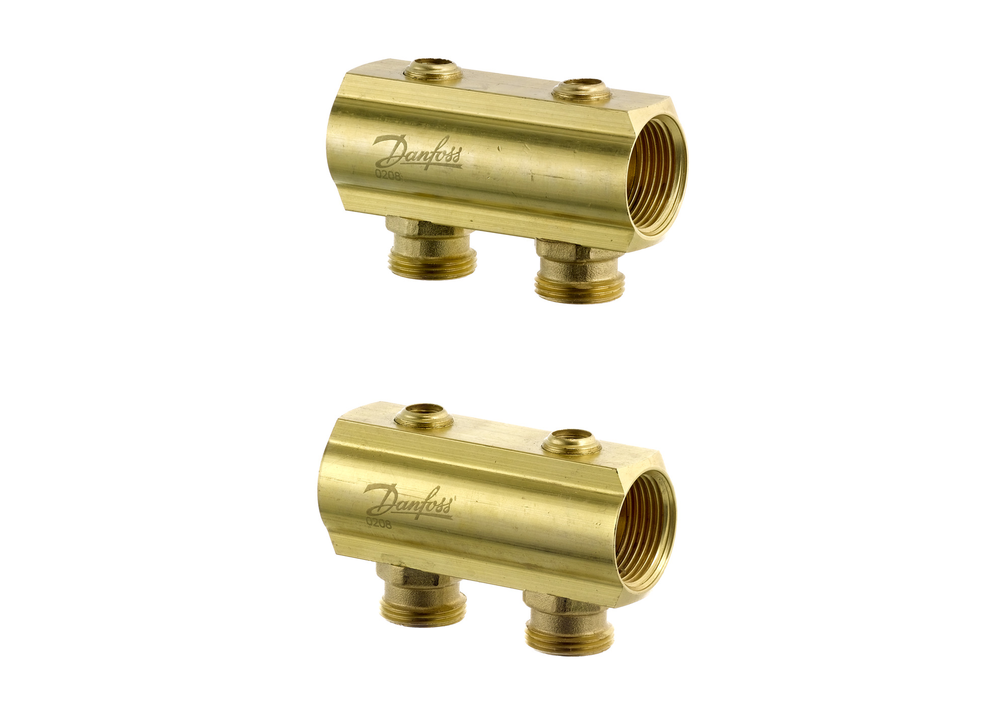 Danfoss Распределительные коллекторы типа FHF для систем водяного отопления с внутренней резьбой FHF Коллектор с запорн. вентилем 3+3 088U0543  - Вид №6