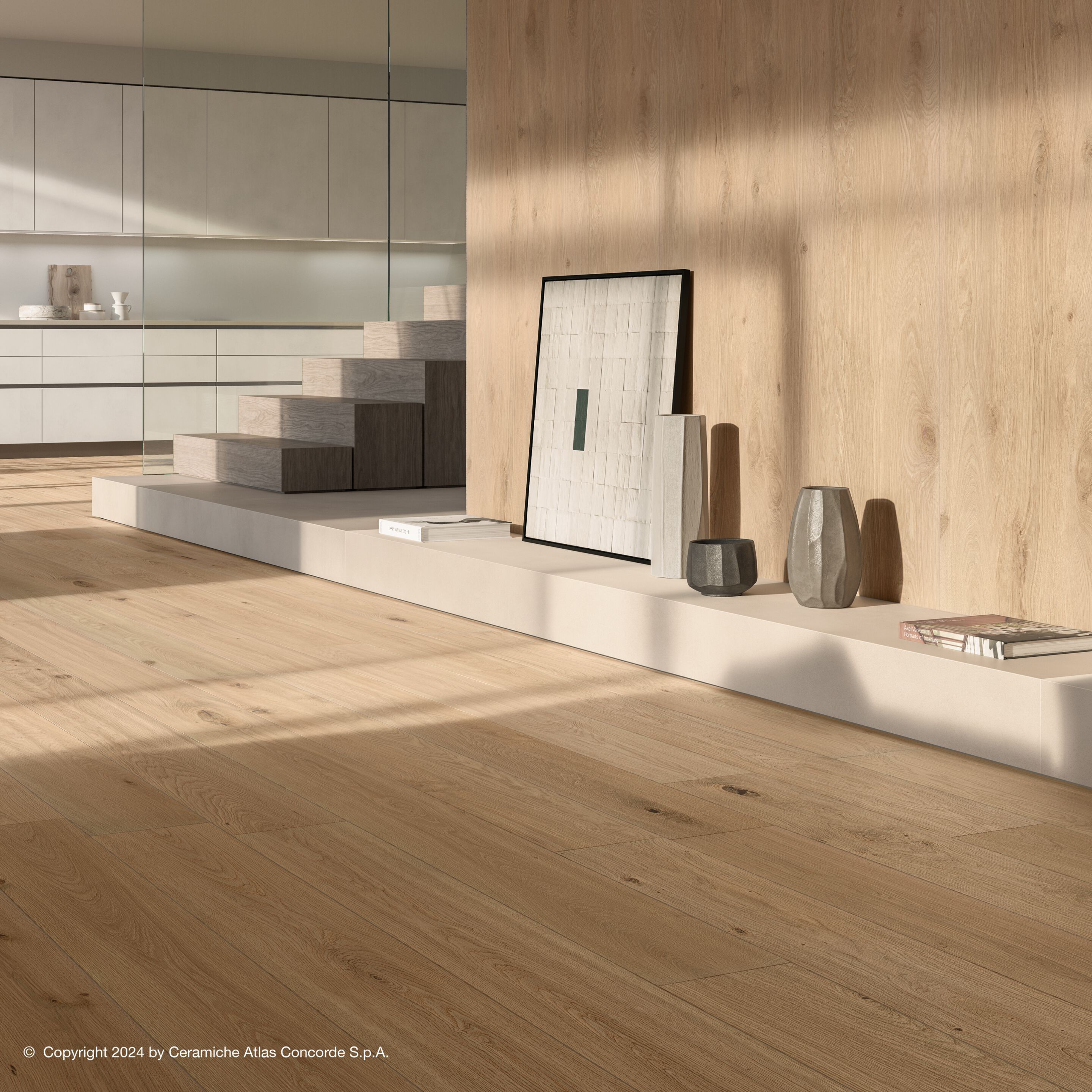 Напольное покрытие из керамогранита в помещении и на открытом воздухе с эффектом дерева Atlas Concorde журнал ARCH-00030139 - Вид №1