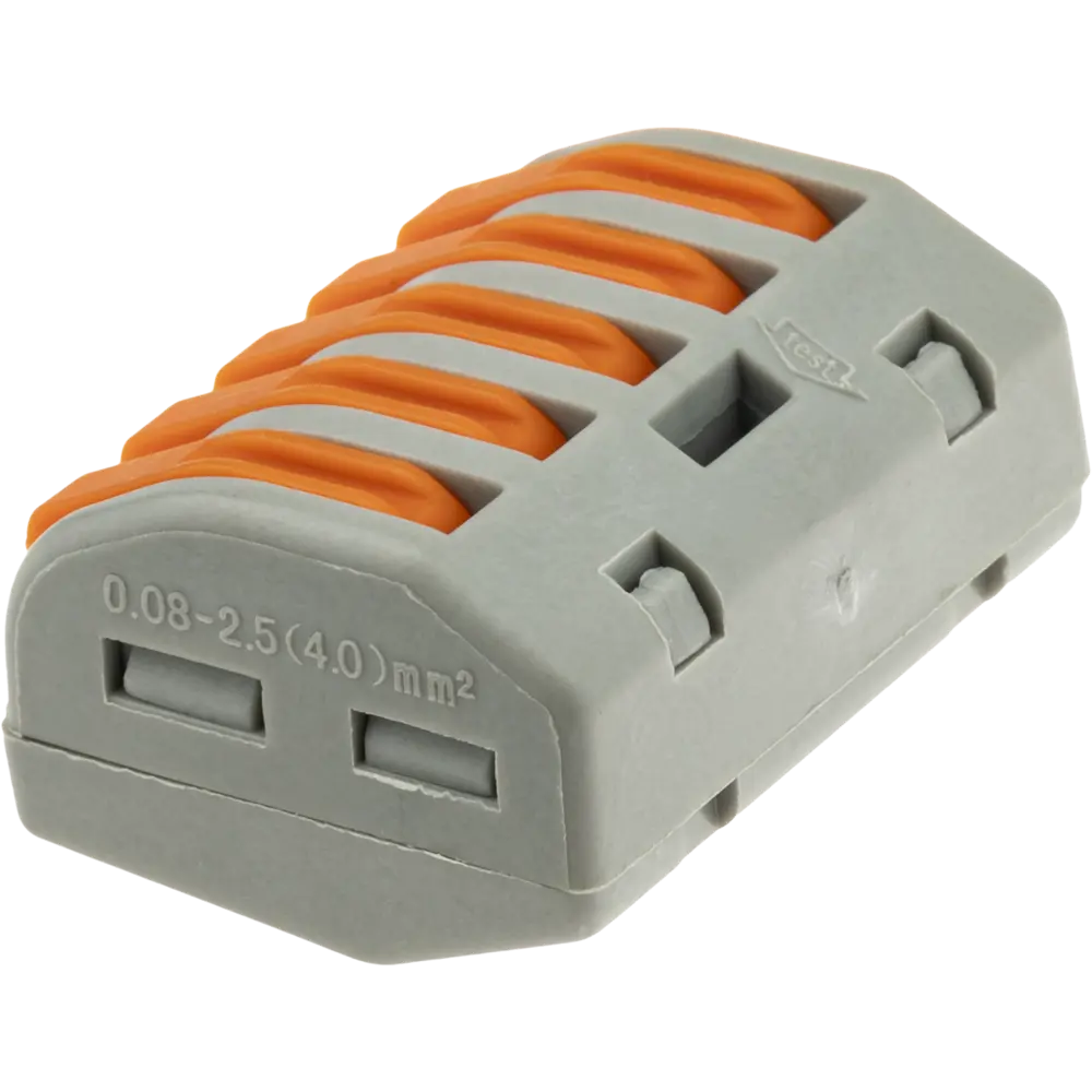 84746780 Клеммы соединительные монтажные с рычажком Duwi СМК 222-415 5-проводные 4мм² серые 50шт 26659 4 STLM-1113748  - Вид №5