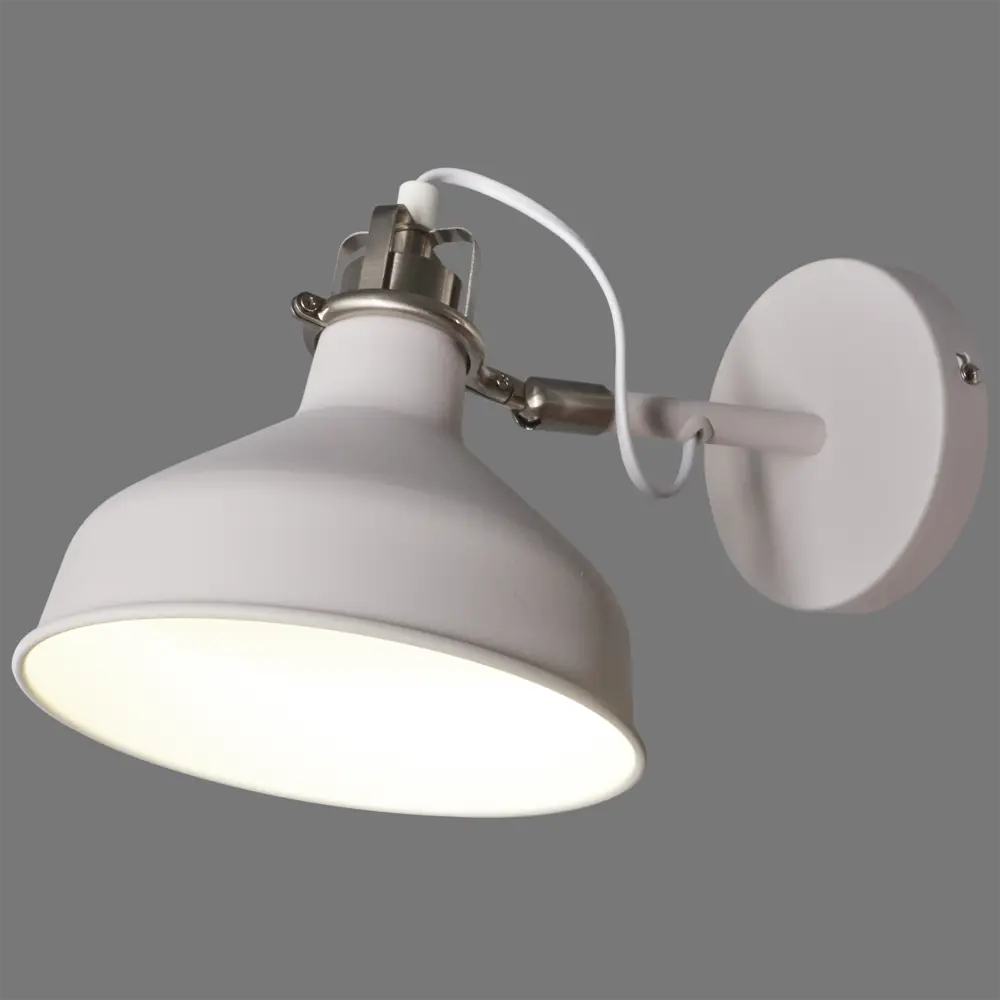 Бра Amsterdam WML-425 1xE27x40 Вт металл цвет белый 82055324 STLM-2100431 CAMELION  - Вид №4