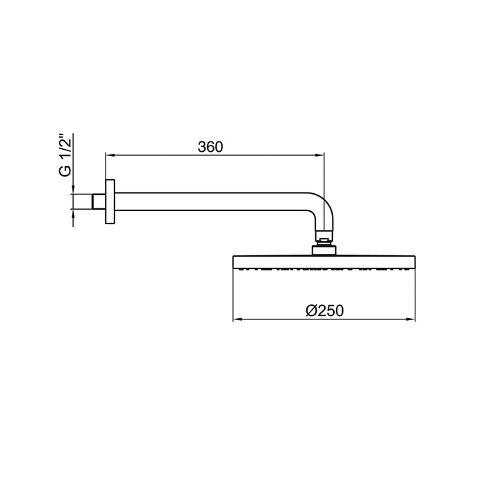 AC0398010METAL Верхний душ , золото Webert Comfort - Вид №1