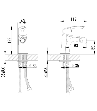 LM1108C Смеситель для биде LEMARK STRIKE - Вид №1