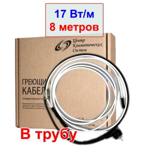 91751219 Греющий кабель в питьевую трубу с сальником Stich 8 м 136 Вт STLM-1376433