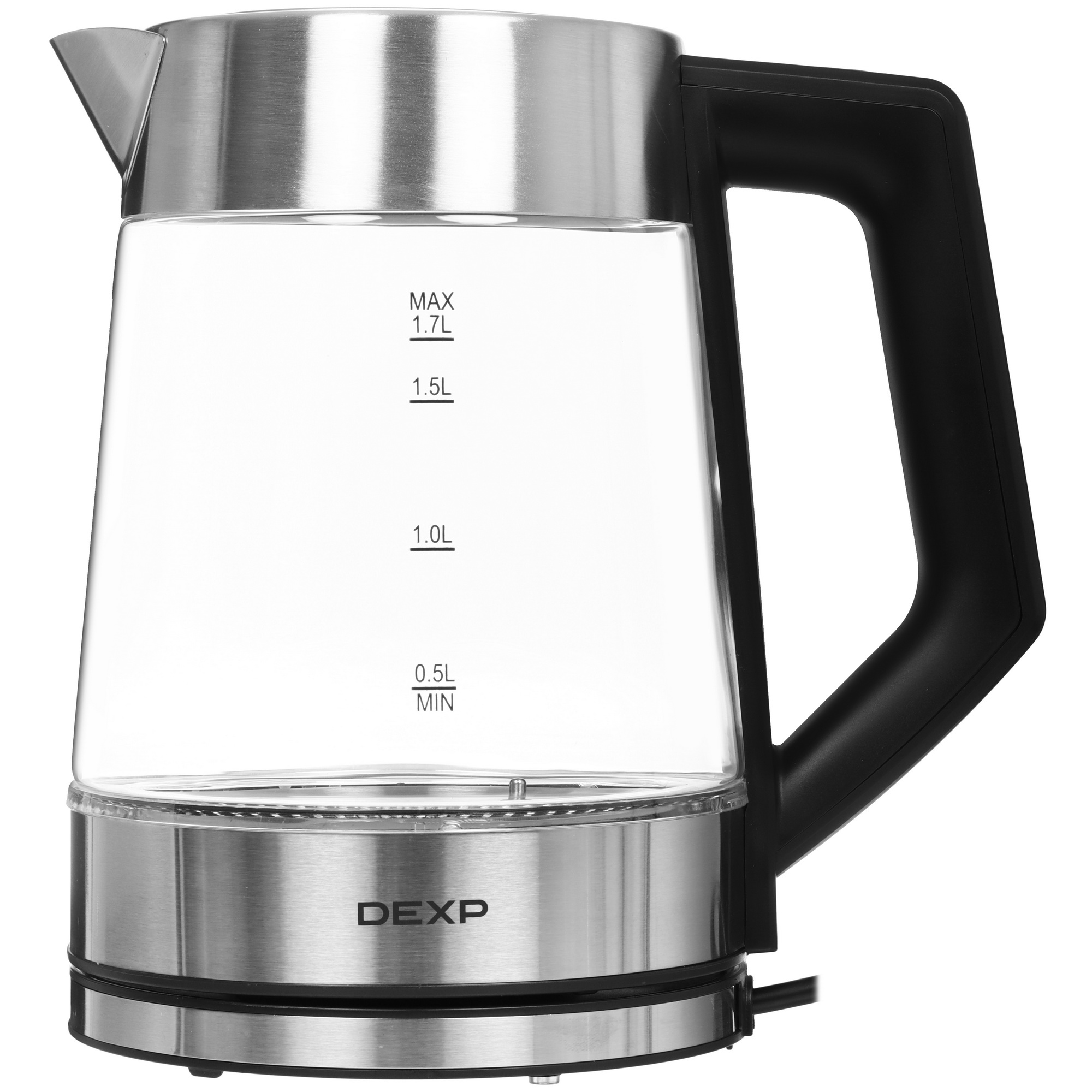 9060548 Электрочайник DEXP EK-05GKWS серебристый STDN-0001622