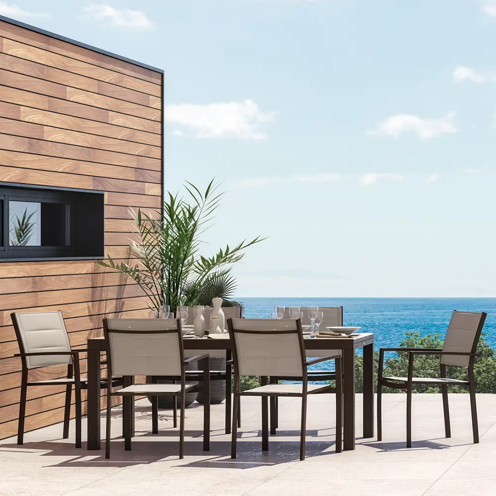 Naterial Lyra II - раздвижной садовый стол со стеклянной столешницей 84494120 STLM-0952802 - Вид №20