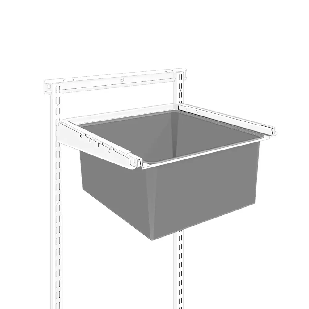 Корзина выдвижная 39.5x8.5x41 см цвет белый ТИТАН-GS STLM-2058348 - Вид №1