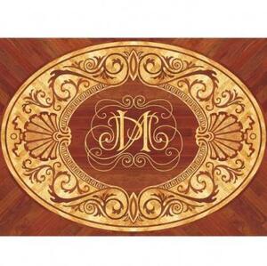 Художественный паркет Da Vinci Розетка 26-234 Дуб Селект (Гладкая) х1000диаметр мм.