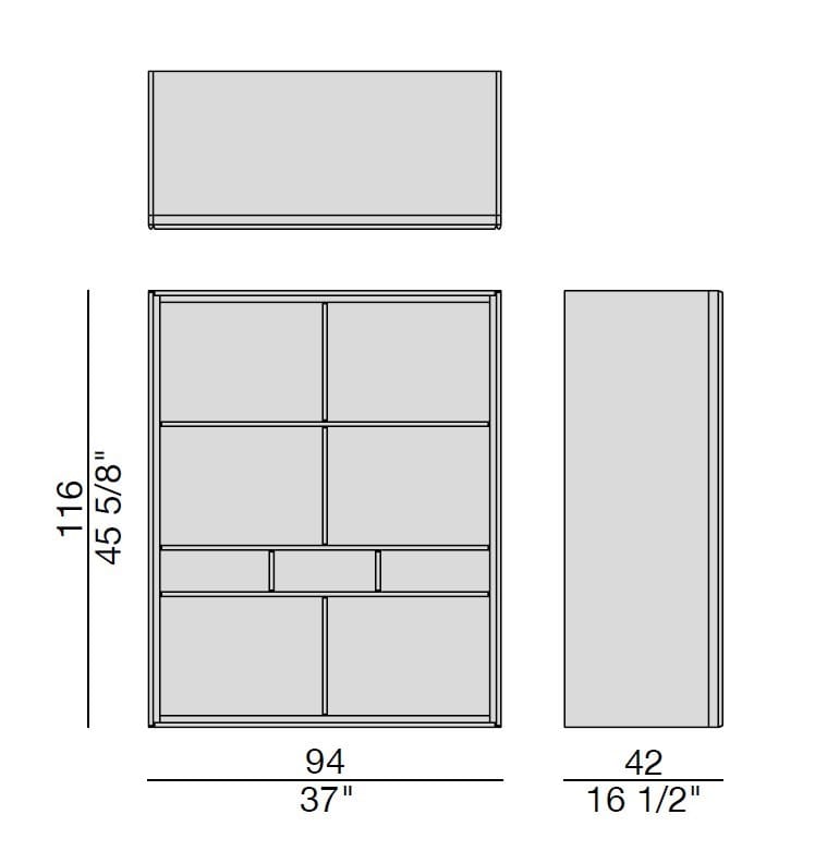 Подвесной шкаф из грецкого ореха с распашными дверцами Porada Soul ARCH-00044791 - Вид №3