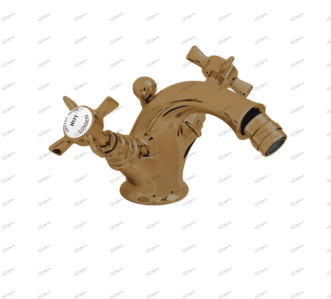 Gentry Home Смеситель для раковины Style на три отверстия с всплывающей пастой Ascot Бронза GH101344 