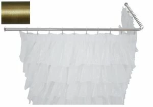 Карниз для ванны Aquanet угловой Г-образный 140x70 латунь