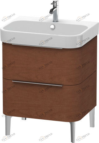 H2637201313 Тумбочка напольная Happy D.2 #H26372 625 x 480 мм Американский орех, натуральный шпон Duravit