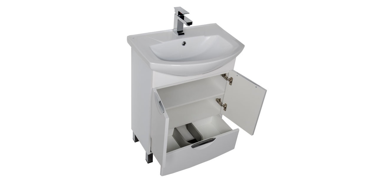 Комплект мебели Aquanet Парма 65 белый (1 ящик 2 дверцы) 00182885 - Вид №4