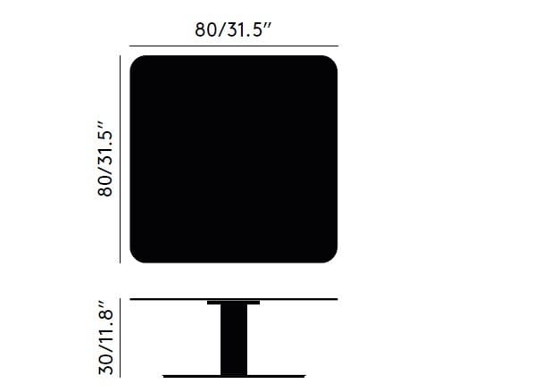 Стальной и стеклянный квадратный журнальный столик Tom Dixon Flash ARCH-00077865 - Вид №8