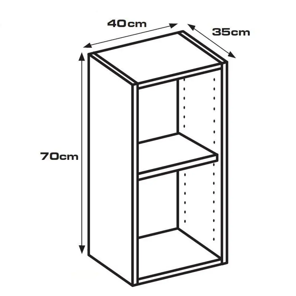 Каркас навесной 40x70x35 см, ЛДСП, цвет белый 13252055 STLM-2062901 DELINIA  - Вид №6