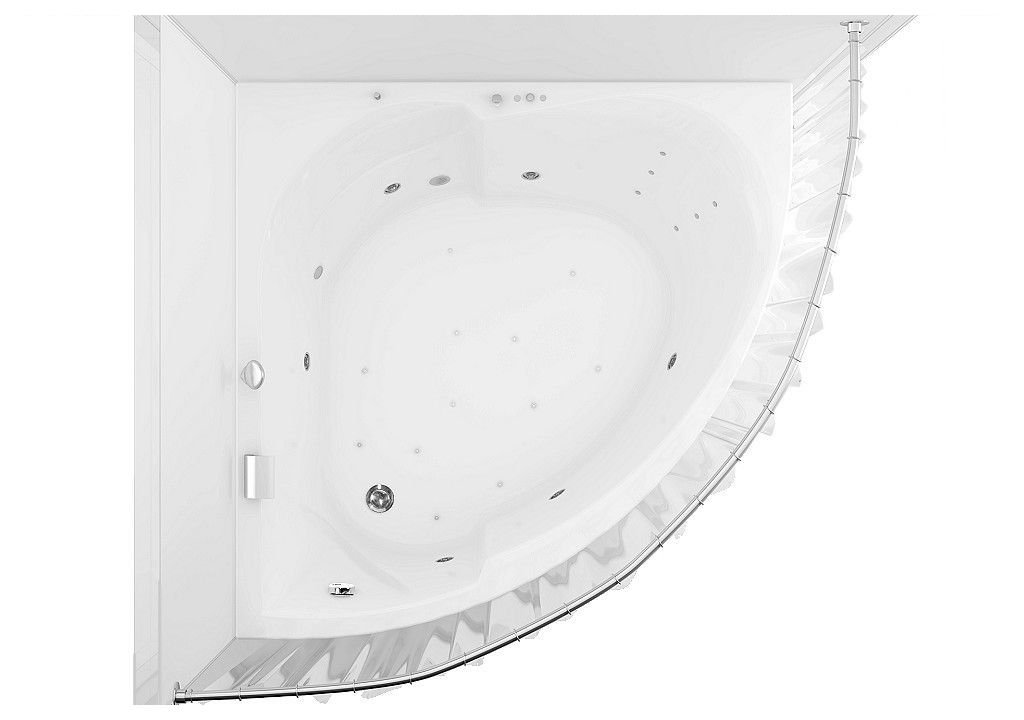 Карниз для ванны Aquanet Palau полукруглый 140х140 00157485 - Вид №3