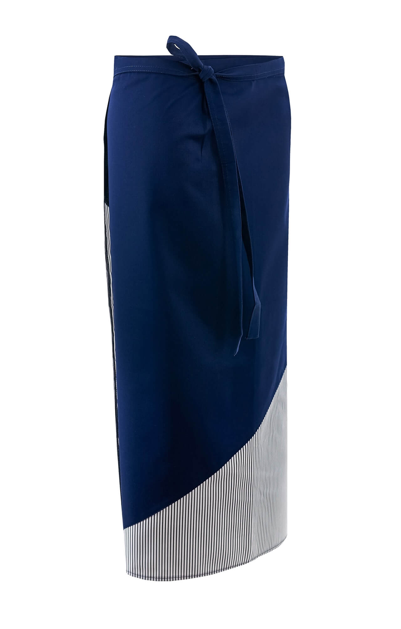 58362 Фартук "ГУРМАН" удлиненный цвет темно-синий с полоской  Одежда для официантов  размер Спецодежда  - Вид №3