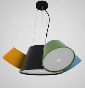 093964 Подвесной светильник Mini черный разноцветный Marset Tam Tam