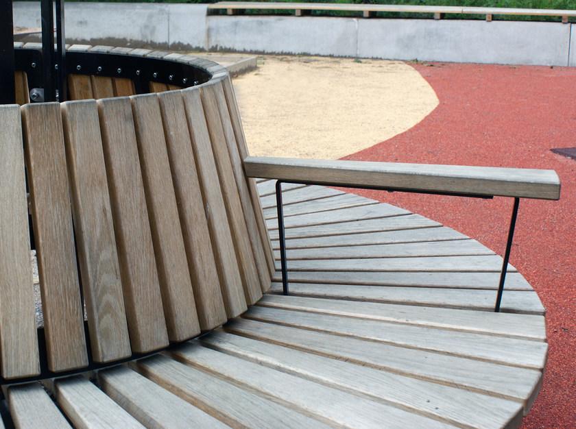 Nola Industrier Изогнутая модульная скамья из дуба sun-id-1347726 - Вид №6