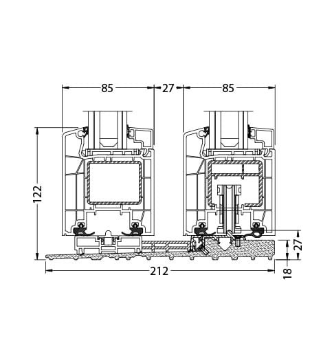 ПВХ раздвижной лифт DQG - Diquigiovanni DQG HST 85 ARCH-00039775 - Вид №6