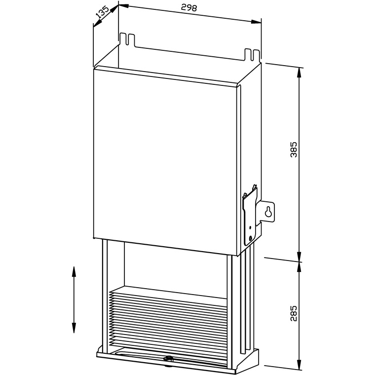 727065 Диспенсер для бумажных полотенец с замком для установки за зеркалом WP176-1 WAGNER_EWAR A-LINE Wagner Ewar  - Вид №1