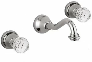 Rubinetteria Giulini Смеситель для умывальника настенный на 3 отверстия Odessa crystal F3923/s