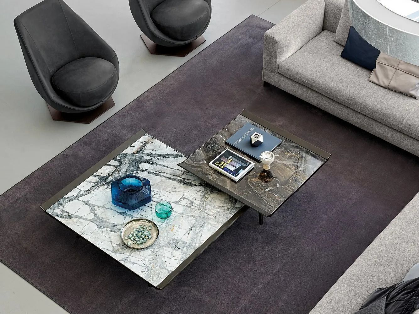 Квадратный металлический и кожаный журнальный столик для гостиной Arketipo MOON INVADERS ARCH-00114666